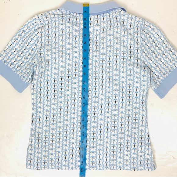 Maeve Anthropologie Women S Short Sleeve Polo Butterflies Pique Cotton Stretch - Picture 8 of 11